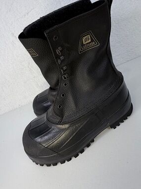 LaCrosse Made USA Pac Boots Steel Toe Felt Liner Lace Up Sz 10